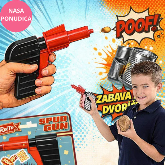 Dečiji pištolj na krompir – zabavna i bezbedna igračka (Potato Gun)