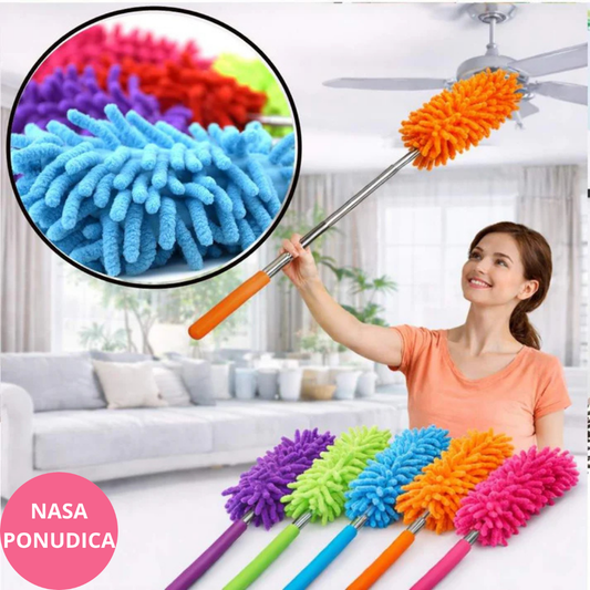 Teleskopski mikrofiber čistač prašine – za plafone, zidove i teško dostupna mesta