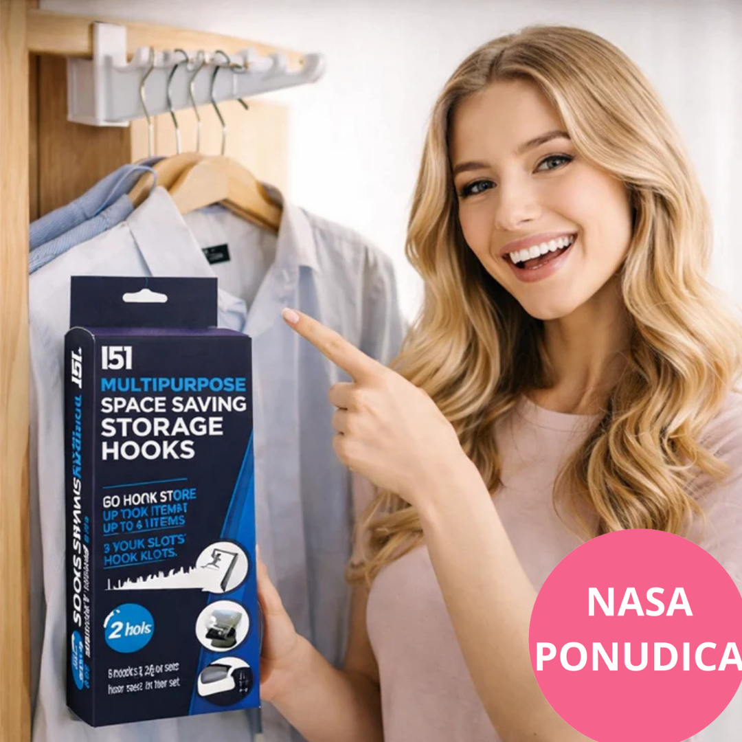 Organizator za garderobu – držač za kačenje vešalica