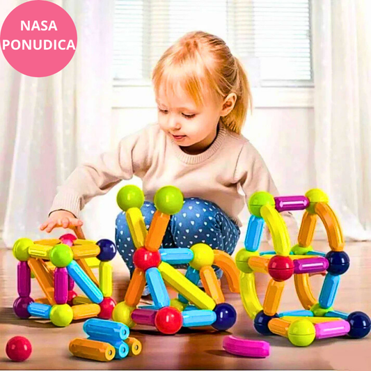Veliki magnetni set štapića i kuglice za gradnju