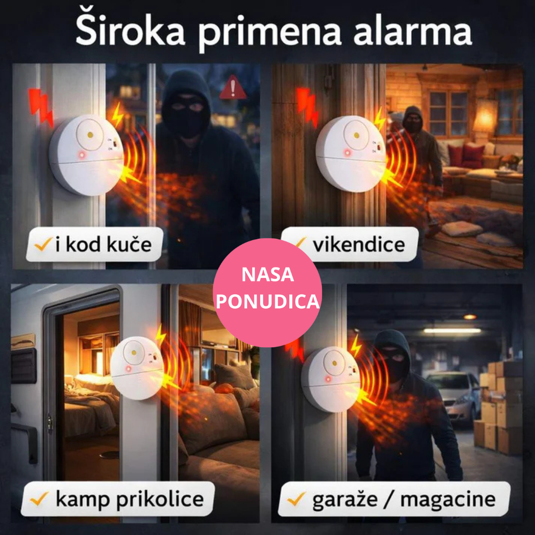 Alarm sa senzorom pokreta – za prozor, vrata i zaštitu kuće