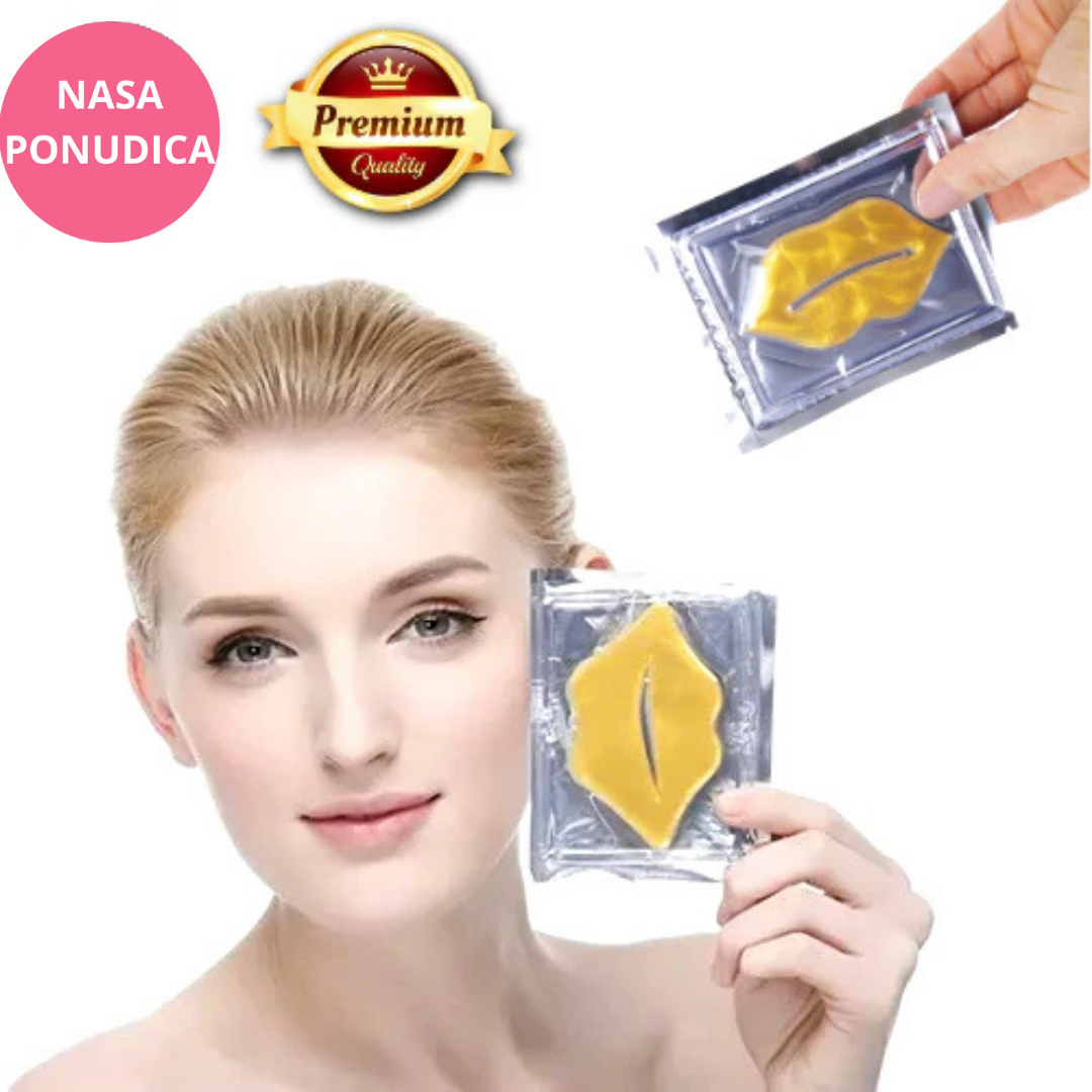 100% Bio kolagen maska za usne sa 24k zlatom -3komada