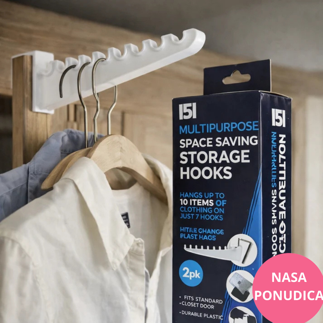 Organizator za garderobu – držač za kačenje vešalica