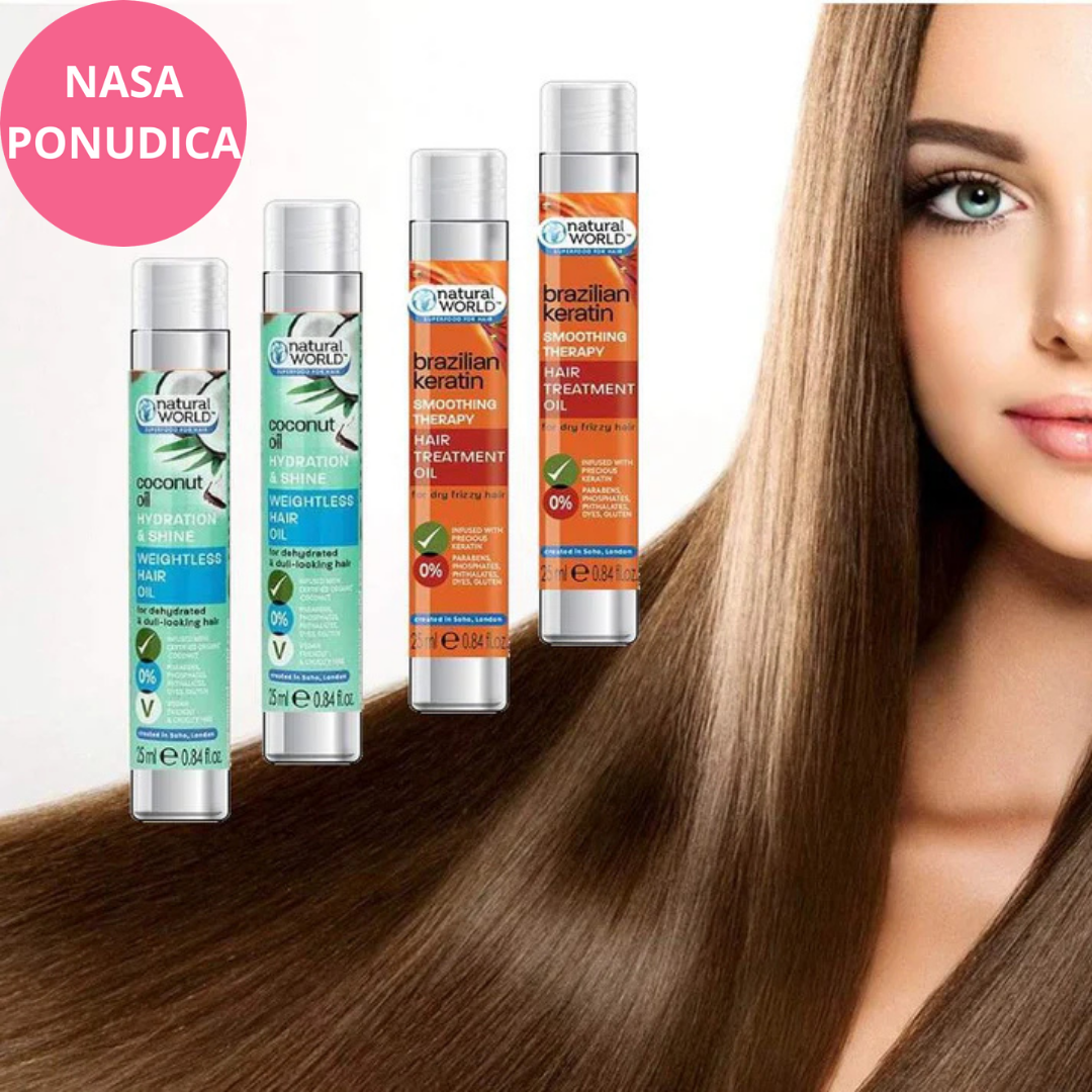 Brazilsko keratinsko ulje za brzi oporavak kose na bazi kokosa