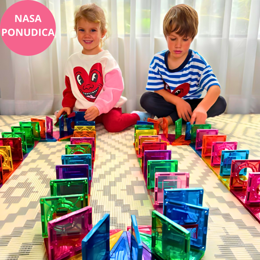 Magnetne kocke 73 delova 3D magnetne plocice