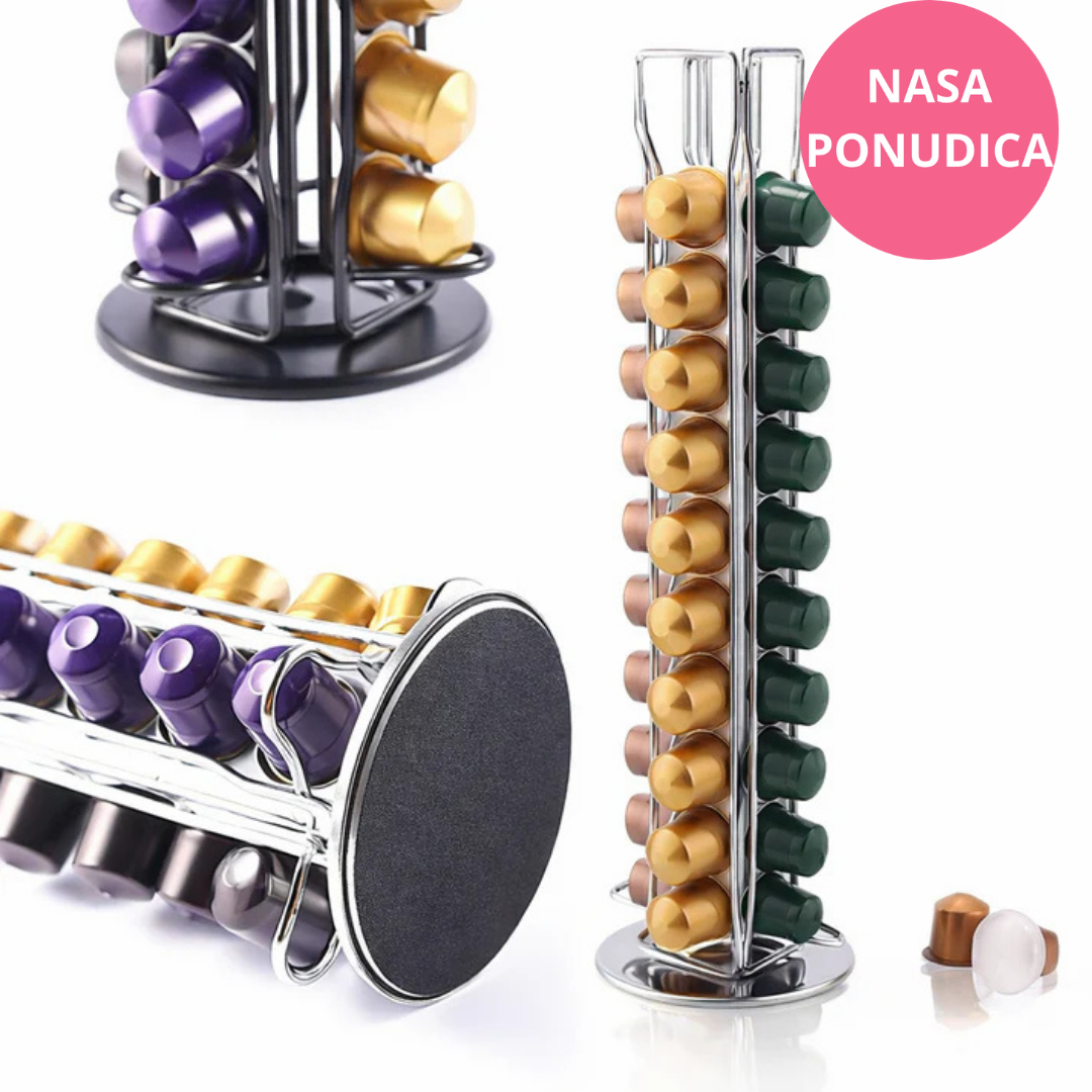 Rotirajući stalak za Nespresso kapsule – držač za 40 kapsula