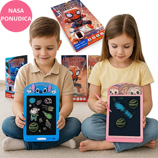 LCD Tablet Piši–Briši za decu – Spiderman / Labubu / Stitch – edukativna digitalna tabla