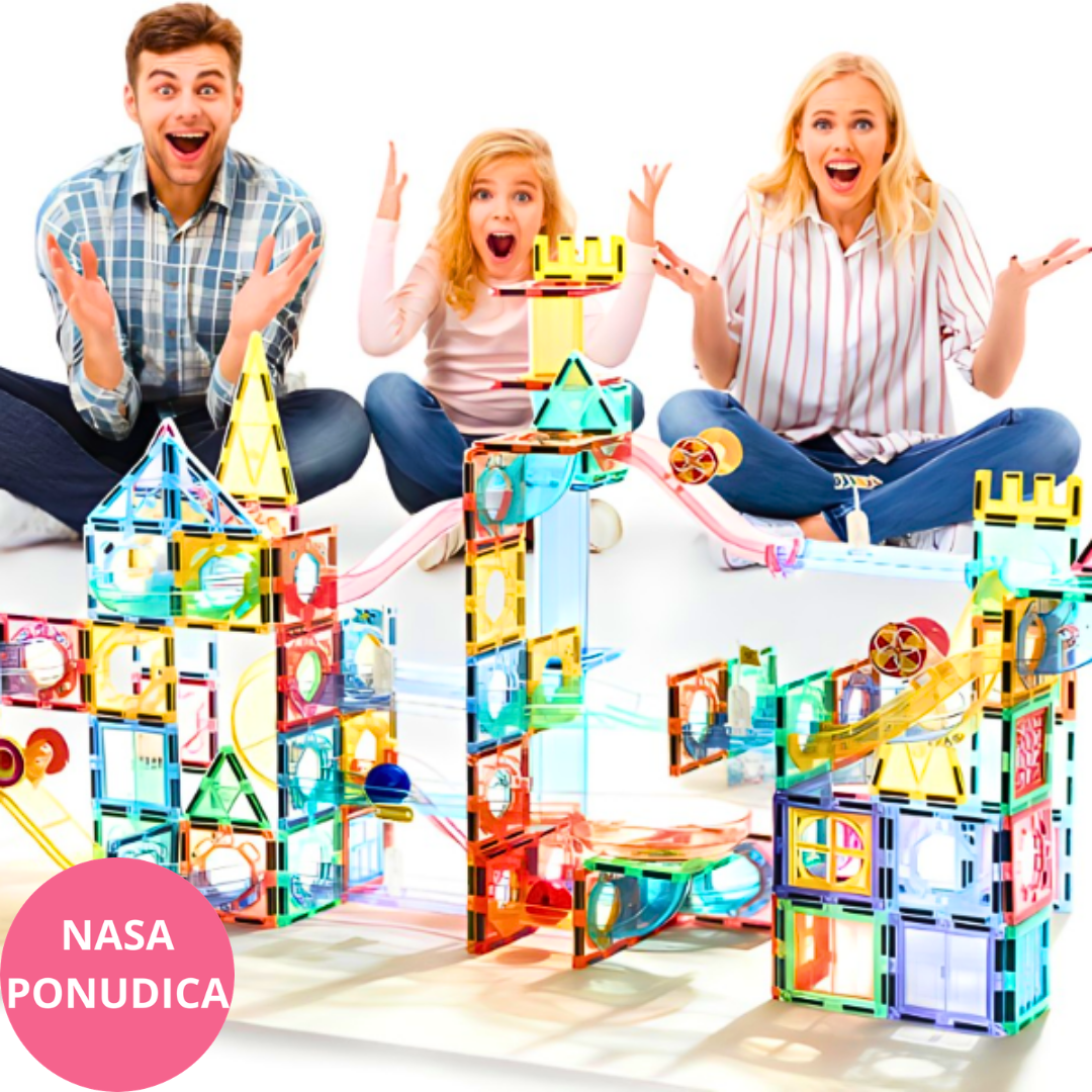 Magnetne kocke 73 delova 3D magnetne plocice