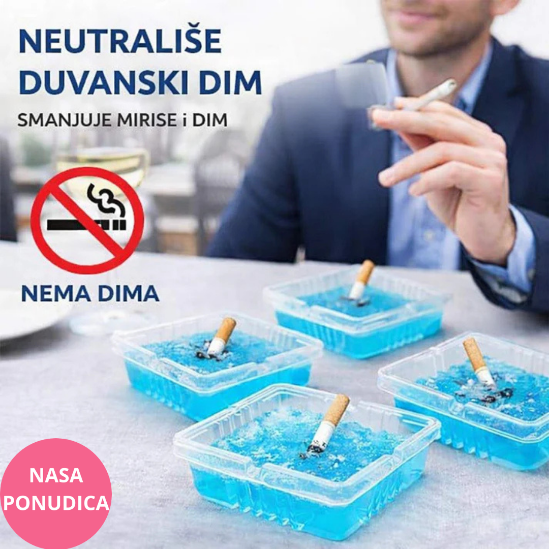 Pepeljara sa gelom koji trenutno neutrališe duvanski dim – set od 30komada