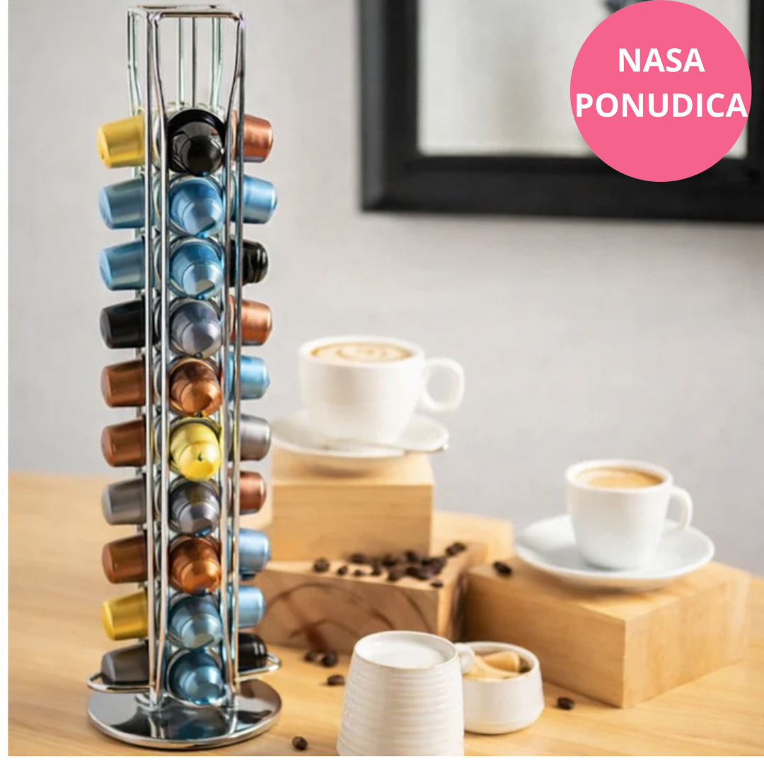 Rotirajući stalak za Nespresso kapsule – držač za 40 kapsula
