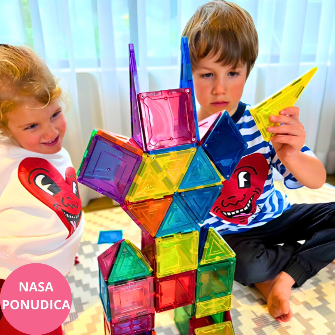 Magnetne kocke 73 delova 3D magnetne plocice
