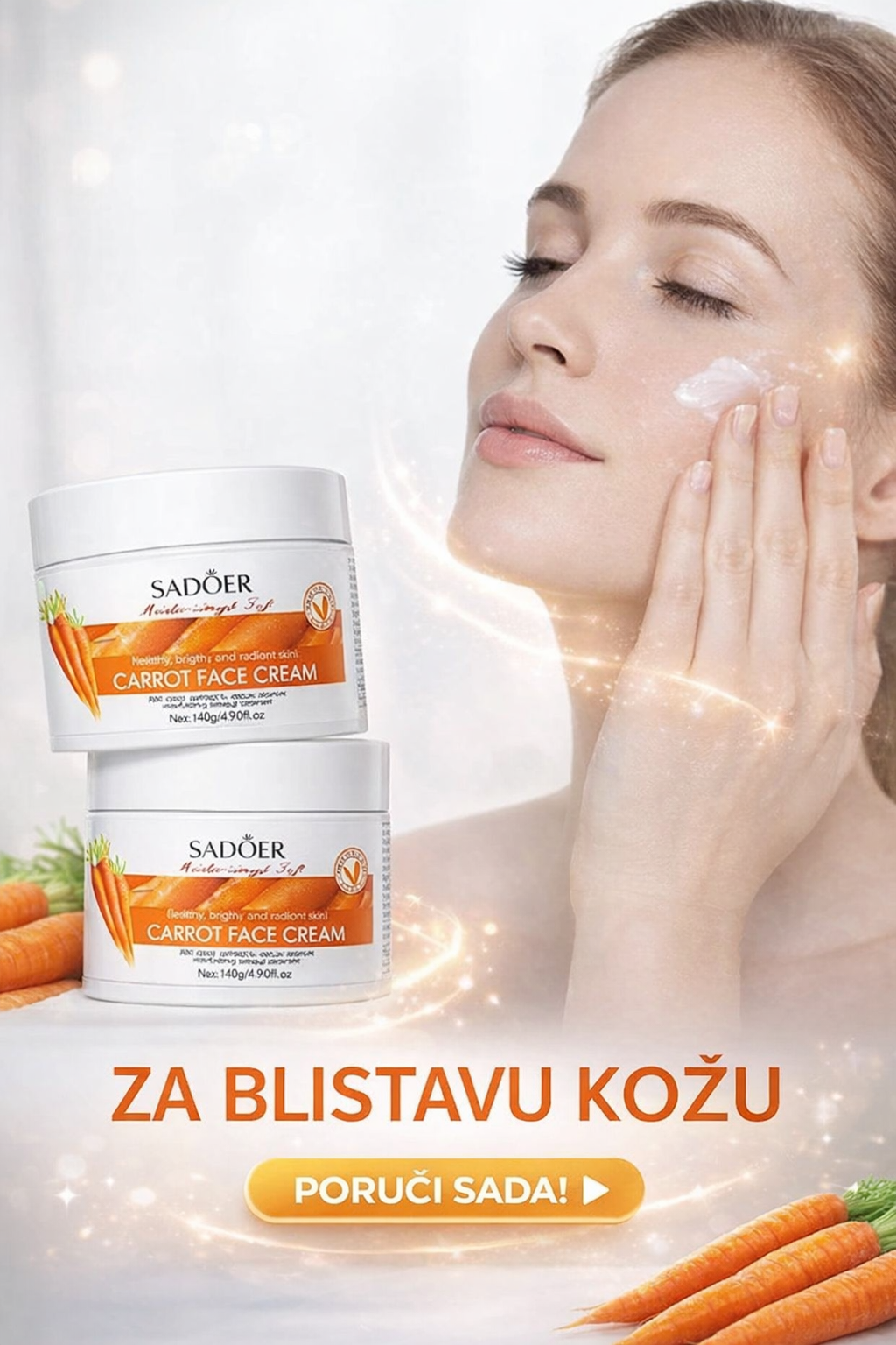 Prirodna Carrot krema za lice – Hidratantna i posvetljujuća