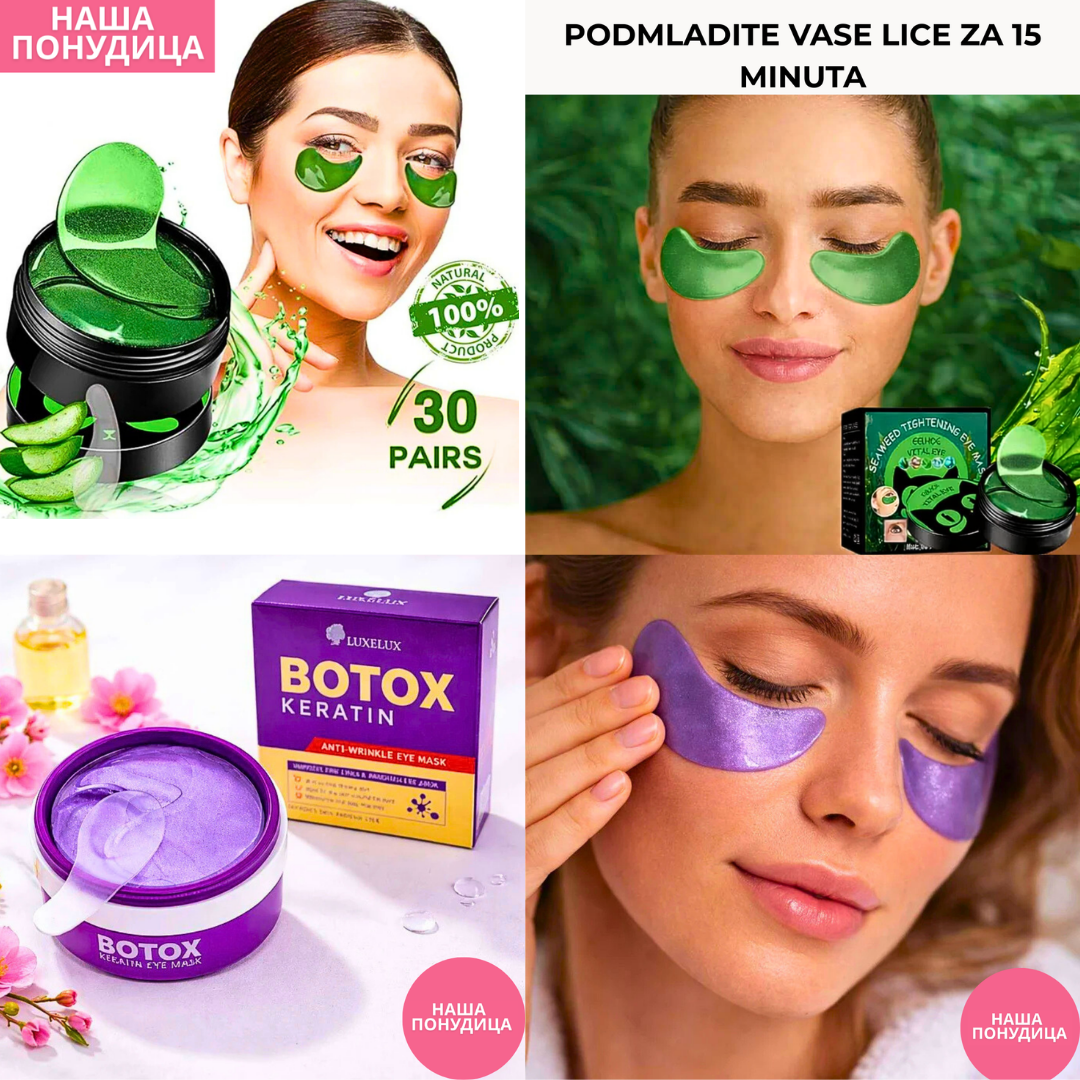Maska za područje oko očiju sa kolagenom i hijaluronom – zategnite, osvežite i podmladite pogled
