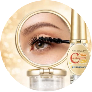 Collagen Gel Mascara – 2 u 1 Kiss Beauty maskara i ogledalce