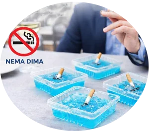 Pepeljara sa gelom koji trenutno neutrališe duvanski dim – set od 30komada