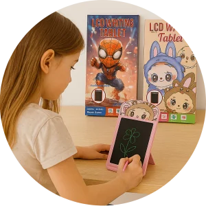 LCD Tablet Piši–Briši za decu – Spiderman / Labubu / Stitch – edukativna digitalna tabla